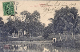 1908-Indocina Francese Cartolina "Tonkin Hanoi Jardin Botanique" Viaggiata - Brieven En Documenten