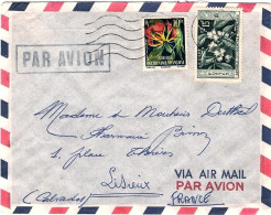 1956-Africa Occidentale Francese Lettera Diretta In Francia Affrancata Con Due C - Covers & Documents