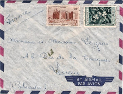1956-Africa Occidentale Francese Lettera Diretta In Francia Affrancata Con Due C - Briefe U. Dokumente
