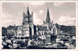 1956-Svizzera Cartolina Foto "Lausanne La Cathedrale" Diretta In Italia - Autres & Non Classés
