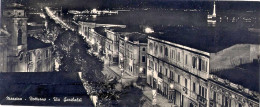 1956-cartolina Foto Panoramica "Messina Notturno Via Garibaldi" - Marsala