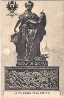 1930circa-cartolina Soggetto Militare "scuola Di Guerra Con Motto Si Vis Pacem P - Heimat