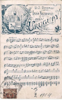 1904-cartolina Dell'inno Nazionale Dell'Uruguay,viaggiata - Musik