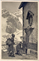 1933-cartolina Foto "alpini Che Depongono Fiori Su Altarino" Viaggiata,piccola R - Patriottisch