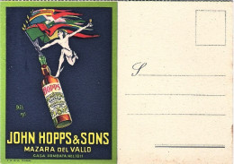 1950circa-cartolina Pubblicitaria "marsala John Hopps Mazara Del Vallo " Non Via - Werbepostkarten