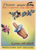 1950circa-Italia Cartolina Pubblicitaria "chiedete Sempre GEM Non C'è Equivoco è - Publicité
