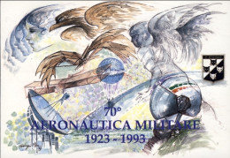 1993-Vaticano Cartolina 70^ Anniversario Della Fondazione Dell'aeronautica Milit - Luchtpost