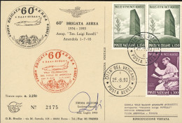 Vaticano-1993 Cartolina Sessantesima Brigata Aerea Cachet Foggia Ridenominazione - Airmail