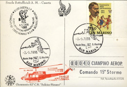 1996-San Marino Cartolina Scuola Sottufficiali A.M.Caserta Giuramento 82 C.N. "A - Poste Aérienne