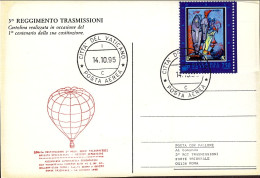 Vaticano-1995 Cartolina 3 Reggimento Trasmissioni Ascensione Aerostatica Celebra - Posta Aerea