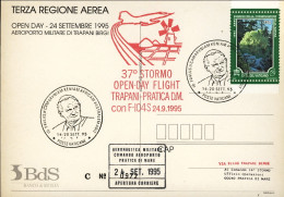 Vaticano-1995  Cartolina Open Day 3 Regione Aerea 37 Stormo Volo Speciale Con F  - Luchtpost