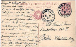 1911-cartolina Postale 10c.Leoni Viaggiata - Interi Postali