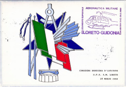 1990-cartolina Illustrata "consegna Bandiera D'istituto" Collegamento Postale Co - Poste Aérienne