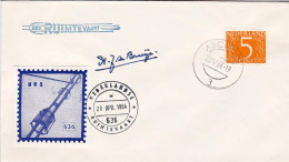 1964-Holland Nederland Olanda Razzogramma Del 20 Aprile Con Una Vignetta Azzurra - Luftpost