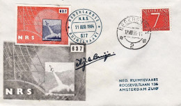 1964-Holland Nederland Olanda Razzogramma Dell'11 Agosto Con Due Vignette E Firm - Airmail