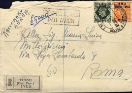 1950-Tripolitania Occupazione Inglese B.M.A. Cat.Sassone Euro 450, Lettera Aerea - Tripolitaine