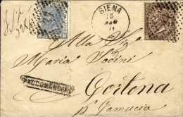 1871-cat.Sassone Euro 207.5 Raccomandata Affr. 30c.bruno+20c.celeste Chiaro, Ent - Storia Postale