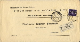 1946-cat.Sassone Euro 185, Piego Ospedaliero Racc.affr. L.10 Imperiale Senza Fas - Poststempel