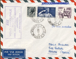 1958-I^volo SAS Roma Abadan (Persia) Del 24 Gennaio,catalogo Pellegrini N.787 Eu - Poste Aérienne