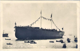 1911/12-"Guerra Italo-Turca,R.N.Conte Di Cavour Dopo Il Varo" - Warships
