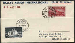 1948-depliant Per Il Raduno Aereo Internazionale Della Fiera Di Milano Con Affra - Airmail