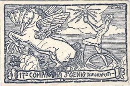 1920circa-rara Cartolina Della 17^ Compagnia 3^ Genio Telegrafisti - Patriotic