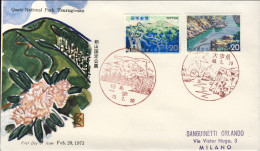 1973-Giappone Japan S.2v."Parco Nazionale Tsurugi San" Su Fdc - FDC