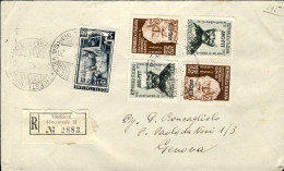 1952-Trieste A Lettera Racc. In Perfetta Tariffa Per L.105 Affr. Due L.25 Vincen - Poststempel