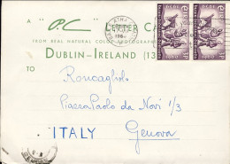 1960-Irlanda Lettera Con 6 Vedute A Libretto Diretta In Italia Affrancata Coppia - Brieven En Documenten