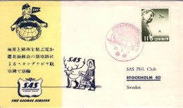 1957-Giappone Japan I^volo SAS Tokyo Stoccolma Attraverso Il Polo Nord - Covers & Documents