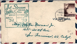 1954-Giappone Japan Volo Speciale Jet Stream PAA Giappone Hawaii Mailed In '54 A - Covers & Documents
