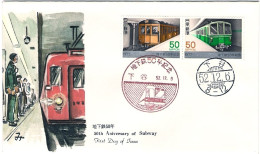 1977-Giappone Japan S.2v."Anniversario Della Metropolitana" Su Fdc - FDC