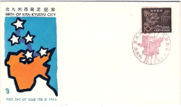 1963-Giappone Japan S.1v."Nascita Della Citta' Di Kita Kyusyu" Su Fdc - FDC