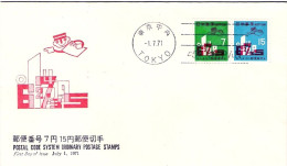 1971-Giappone Japan S.2v."Codice Di Avviamento Postale" Su Fdc - FDC
