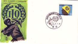 1969-Giappone Japan S.1v."50^ Anniversario Dell'organizzazione Internazionale De - FDC