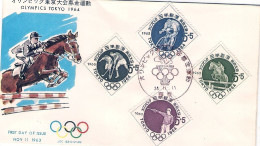 1963-Giappone Japan S.4v."Olimpiadi Di Tokyo"su Fdc - FDC