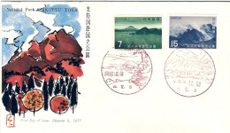 1971-Giappone Japan S.2v."Parco Nazionale Shikotsu Toya" Su Fdc - FDC