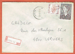 37P - Recommandé Liège 18 - 1981 Vers Verviers - Cartas & Documentos