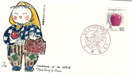 1975-Giappone Japan S.1v." Centenario Della Mela" Su Fdc - FDC