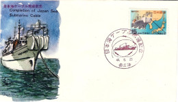 1969-Giappone Japan S.1v."Completion Of Japan Sea Submarine Cable"su Fdc - FDC