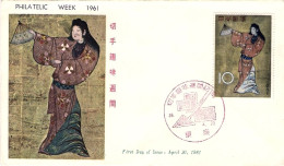 1961-Giappone Japan S.1v."Settimana Filatelica" Su Fdc - FDC