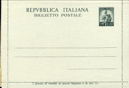 1946-cat.Filagrano Euro 250, Biglietto Postale L.10 Giustizia Qualita' Extra - Postwaardestukken