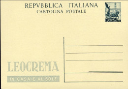 1951-cat.Filagrano Euro 300, Cartolina Postale Nuova Pubblicitaria "Leocrema" L. - Postwaardestukken