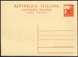 1947-cat.Filagrano Euro 1400,cartolina Postale Nuova L.20 Fiaccola Democratica " - Postwaardestukken