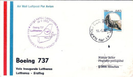 1992-lettera I^volo Lufthansa LH 3587 Napoli Monaco Del 18 Maggio - Luftpost