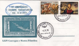 1970-lettera Per Il 40^ Anniversario Della Crociera Transatlantica Italia Brasil - 1961-70: Marcophilie