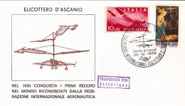 1970-volo Con Elicottero Del 20 Dicembre Cachet Pisa 40^ Anniversario Record Int - Poste Aérienne