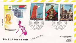 Vaticano-1970 Manila Filippine Viaggio Papale Sua Santita' Paolo VI - Posta Aerea