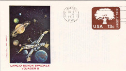 1977-U.S.A. Busta + Cartoncino Commemorativo Per Il Lancio Della Sonda Spaziale  - 3c. 1961-... Cartas & Documentos