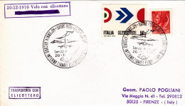 1970-volo Con Elicottero Del 20 Dicembre Cachet Pisa 40^ Anniversario Record Int - Poste Aérienne